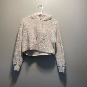 Cropped Sherpa hoodie